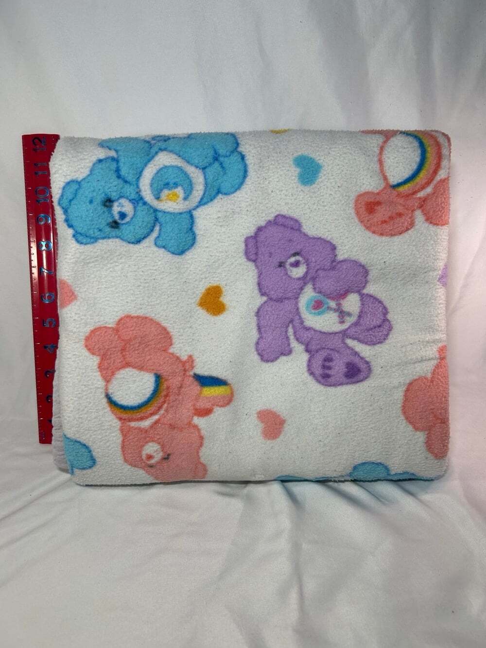 Care Bears Fleece Throw Blanket handmade 47” READ